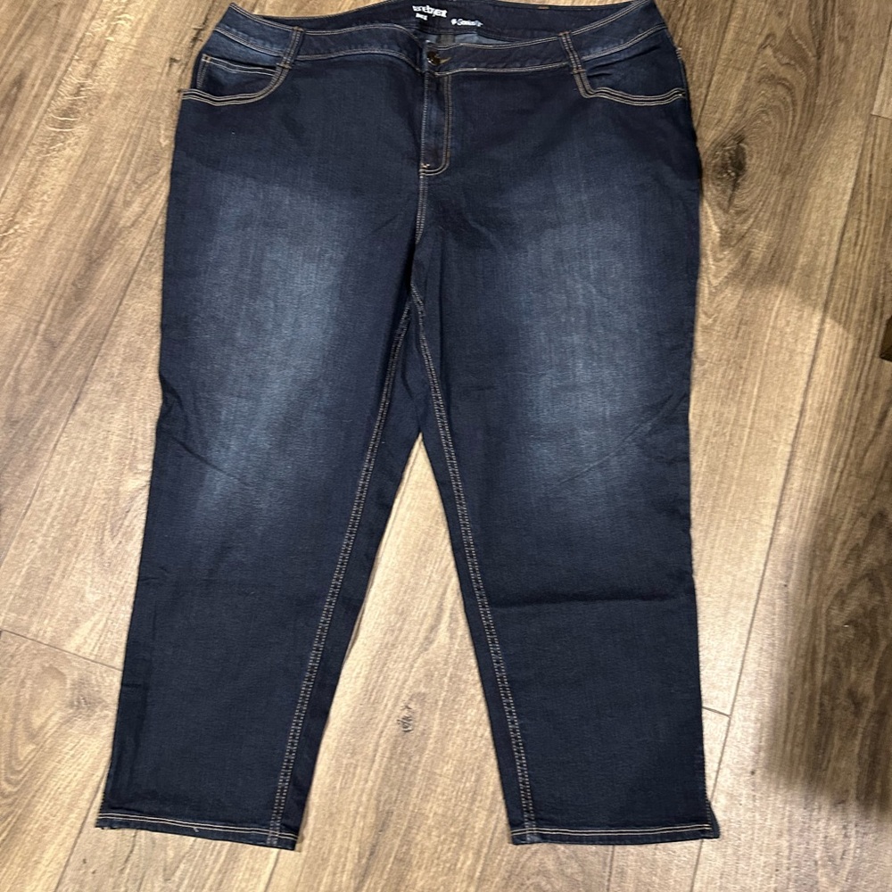 Lane Bryant Genius Fit Women's Deep Indigo Straight Leg Jeans